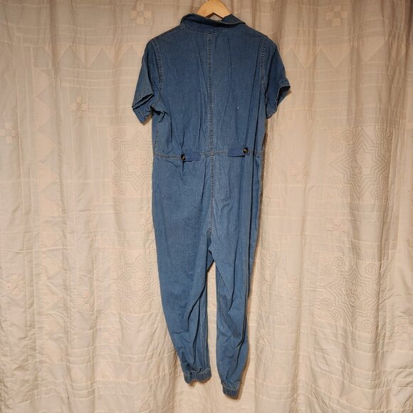 💙 No Boundaries Denim Utility Jumpsuit Coveralls XL 💙 - Picture 4 of 8